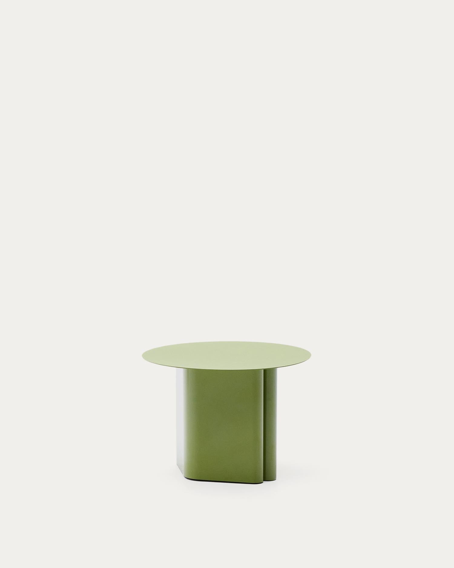 Side table Arvin made of iron in green Ø 55 cm