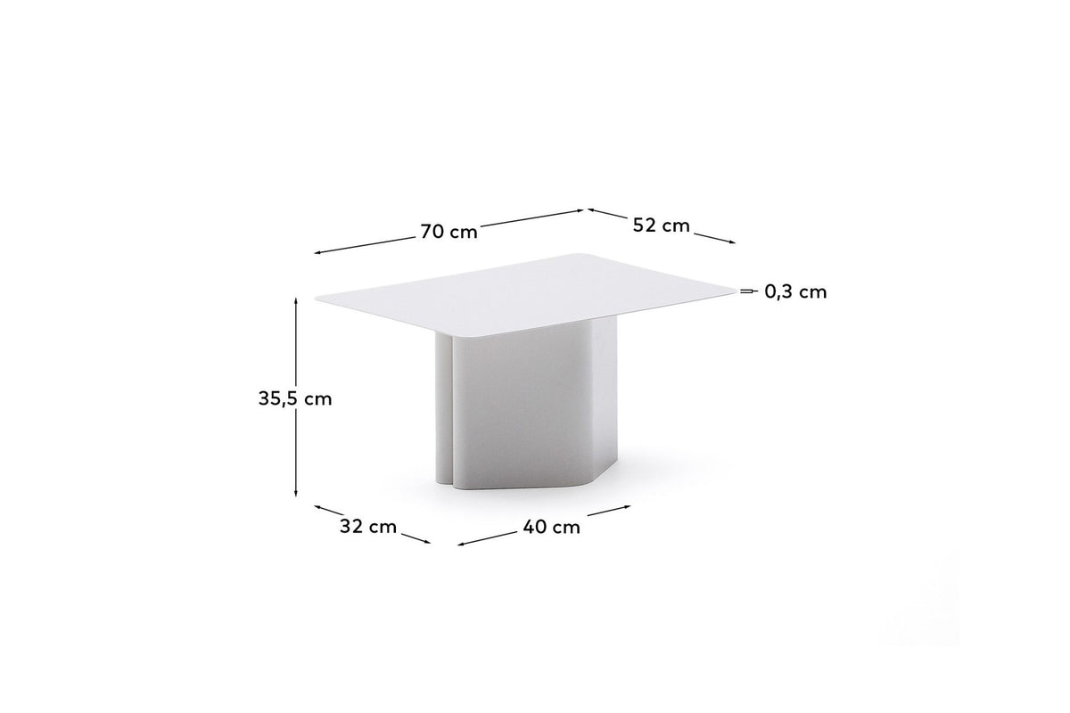 Couchtisch Arvin aus Eisen in Grau 70 x 52 cm in Grau präsentiert im Onlineshop von KAQTU Design AG. Couchtisch ist von Kave Home