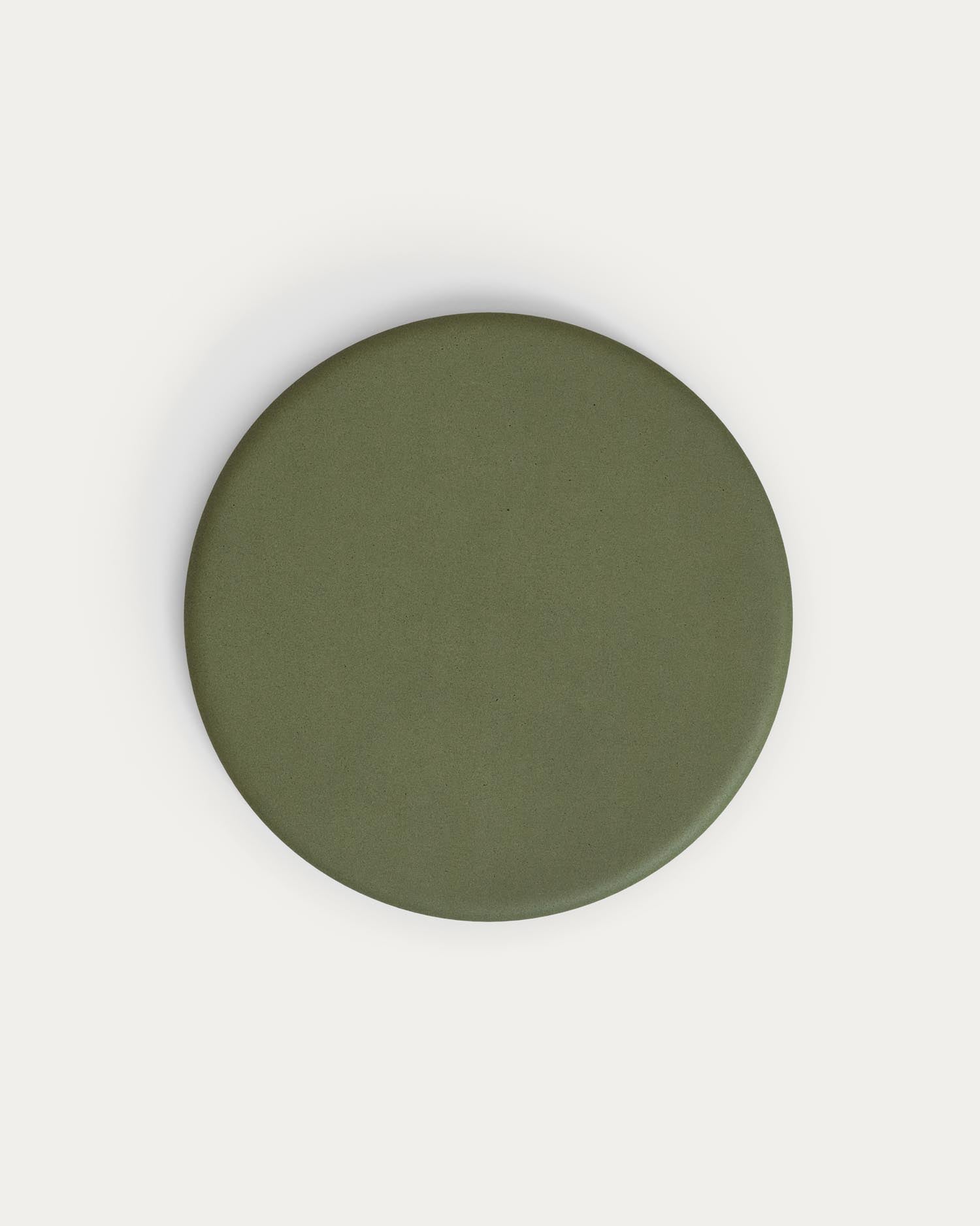 Runde Tischplatte Lura aus grünem Zement Ø 70 cm in Dunkelgrün präsentiert im Onlineshop von KAQTU Design AG. Gartentisch ist von Kave Home