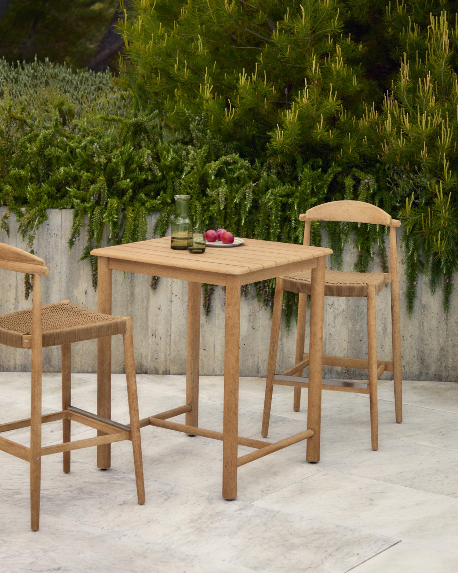 Tisch Sori aus massivem Akazienholz, 78 x 78 cm, FSC 100 % in Braun präsentiert im Onlineshop von KAQTU Design AG. Gartentisch ist von Kave Home