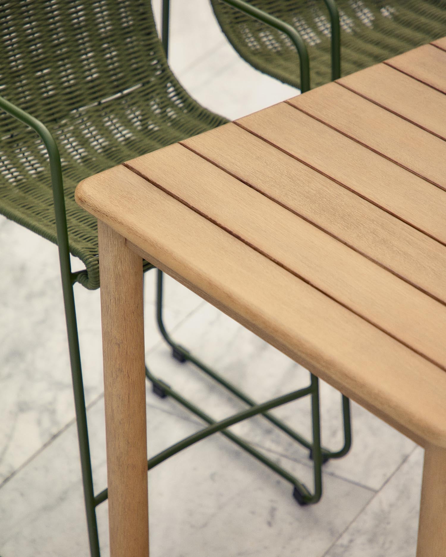 Tisch Sori aus massivem Akazienholz, 138 x 78 cm, FSC 100 % in Braun präsentiert im Onlineshop von KAQTU Design AG. Gartentisch ist von Kave Home
