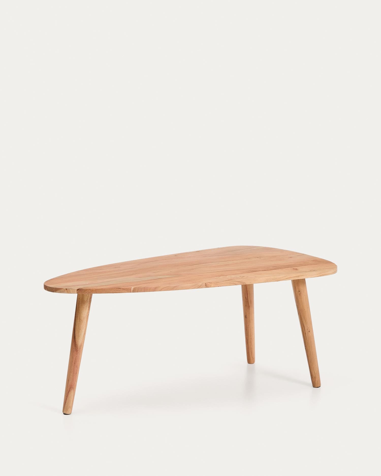 Couchtisch Duvani aus massivem Akazienholz mit gebleichtem Finish Ø 110 x 60 cm