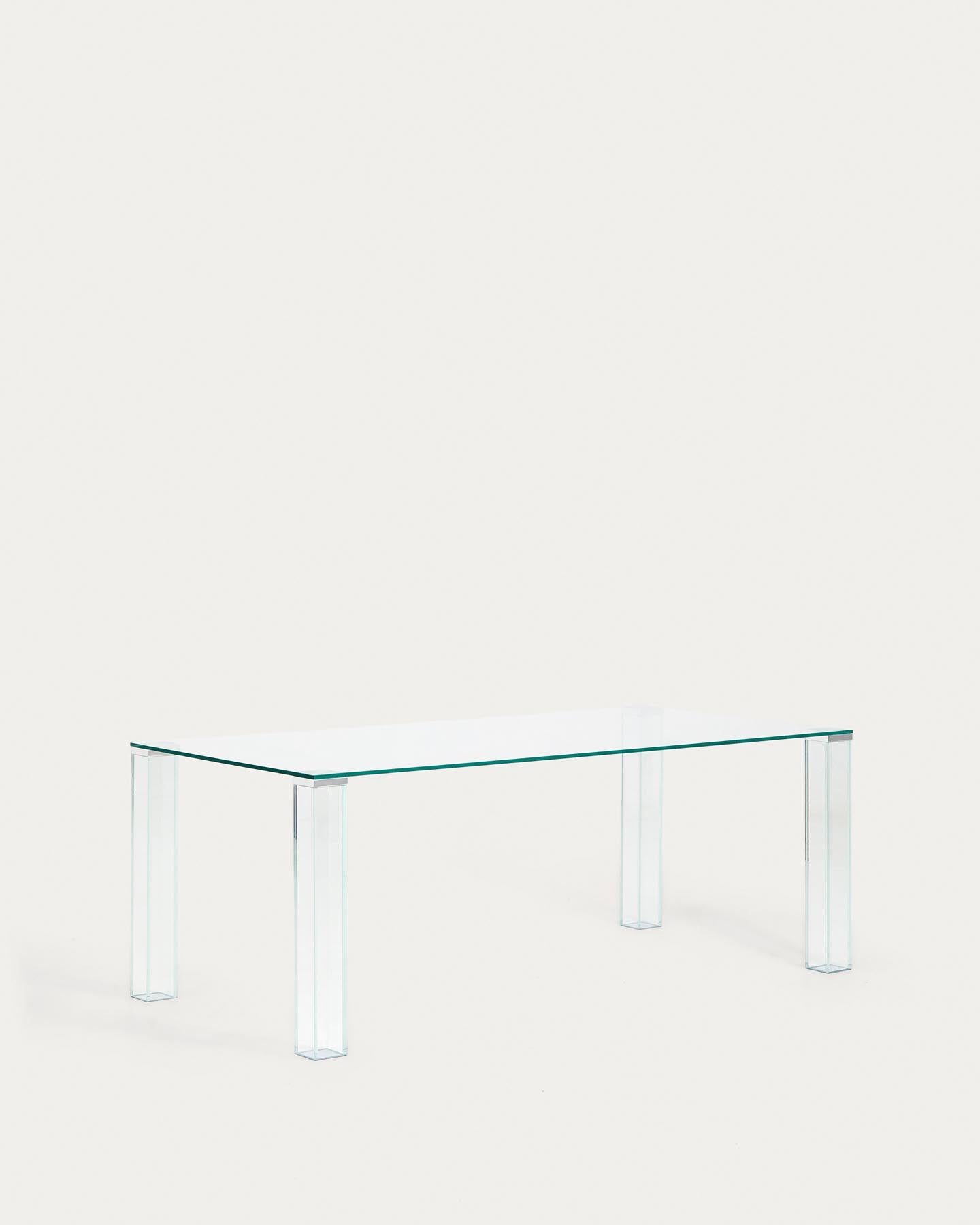Tisch Adularia aus durchsichtigem Einscheiben-Sicherheitsglas, 200 x 100 cm in Transparent präsentiert im Onlineshop von KAQTU Design AG. Esstisch ist von Kave Home