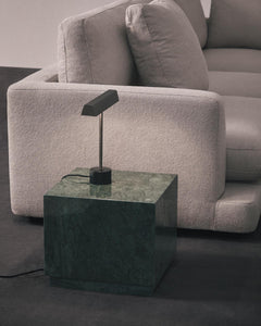 Table d'appoint Sorein en marbre vert, 40 x 40 cm