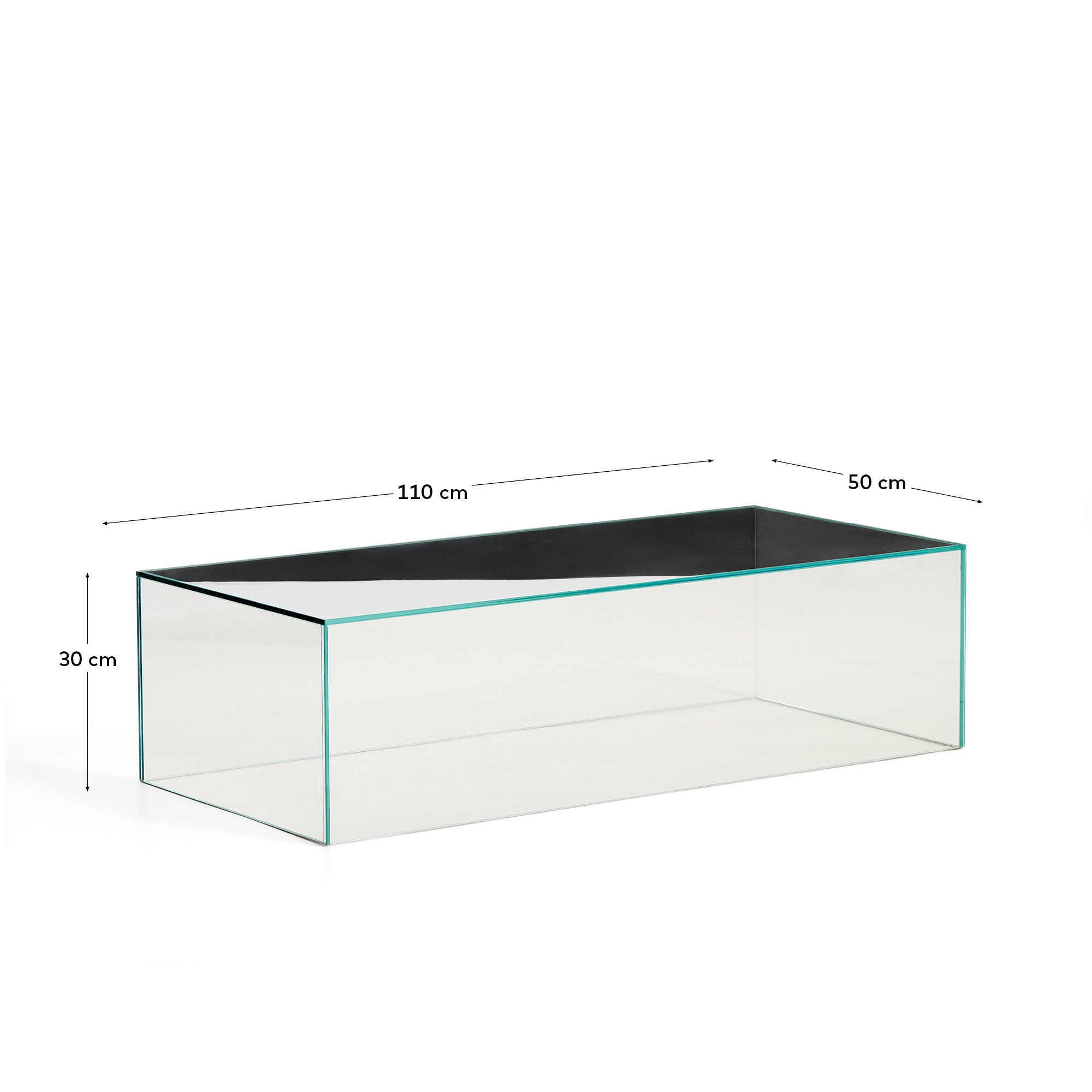 Couchtisch Orlia aus transparentem gehärtetem Glas, 110 x 50 cm in Transparent präsentiert im Onlineshop von KAQTU Design AG. Couchtisch ist von Kave Home