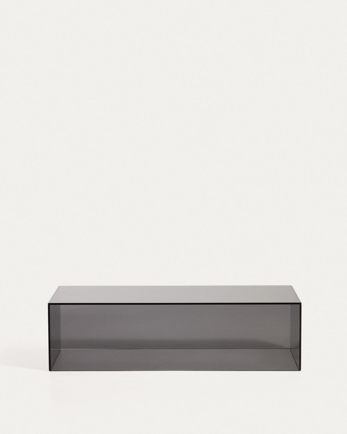 Couchtisch Orlia aus gehärtetem Glas in Dunkelgrau, 110 x 50 cm in Dunkelgrau präsentiert im Onlineshop von KAQTU Design AG. Couchtisch ist von Kave Home