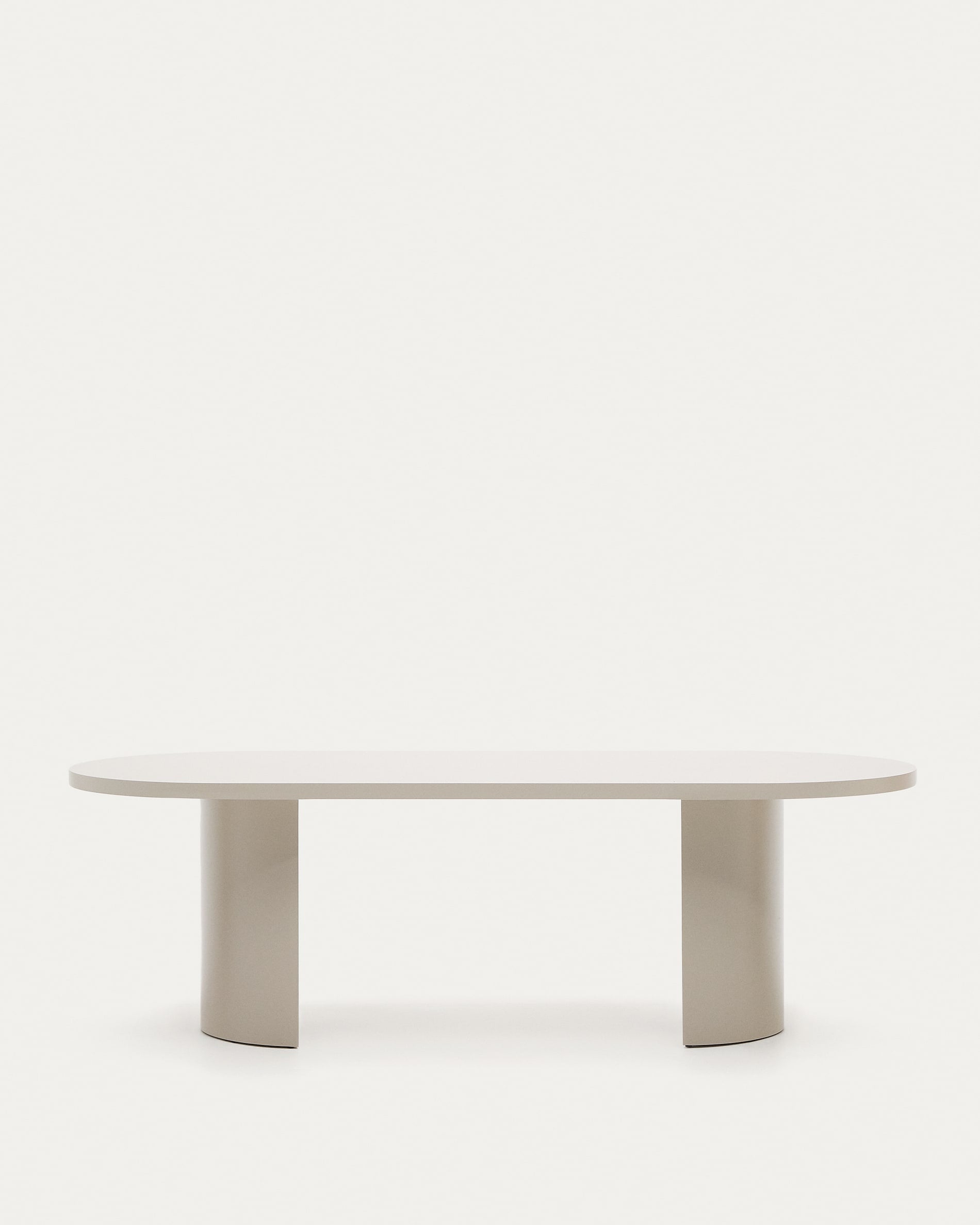 Moderner Tisch Nealy aus lackiertem MDF, eierschalfarben, 240x100 cm, stilvolles Design, perfekt für zeitgemäße Wohnräume.