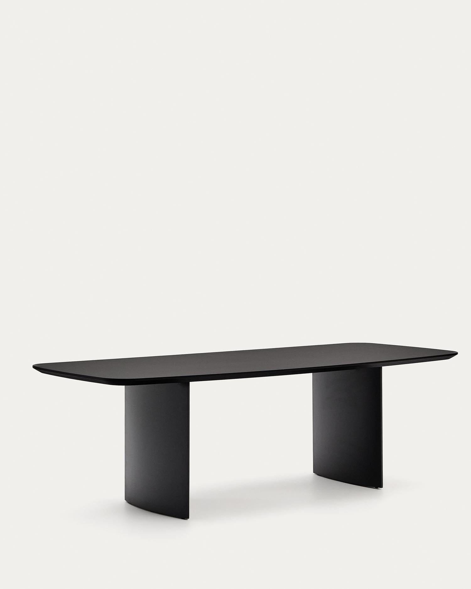 Litto table made of black lacquered MDF, 240 x 100 cm