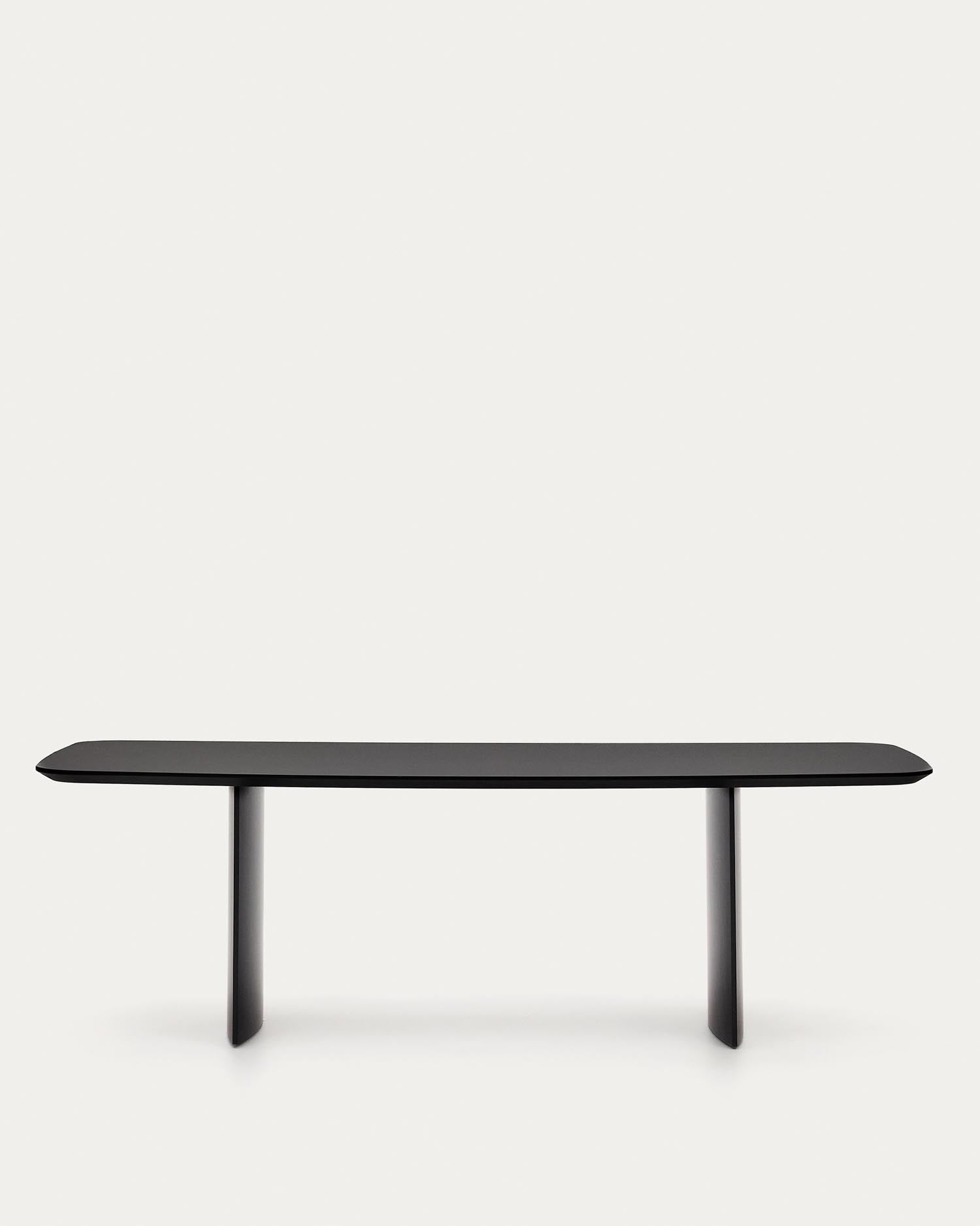 Litto table made of black lacquered MDF, 240 x 100 cm