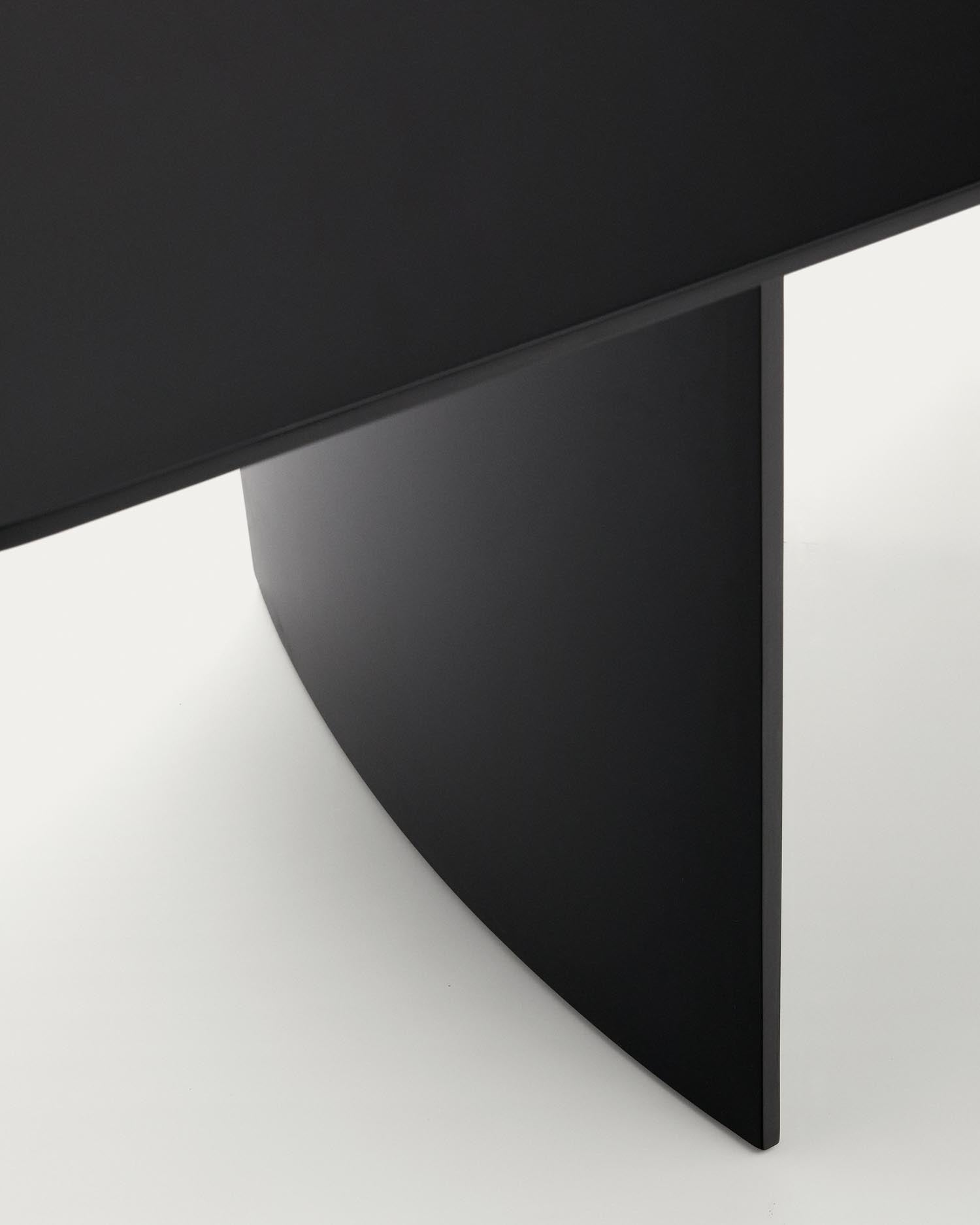 Litto table made of black lacquered MDF, 240 x 100 cm