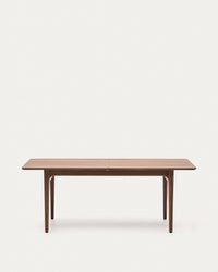 Table extensible Elan placage et noyer massif 200 (260) x 100 cm FSC Mix Credi