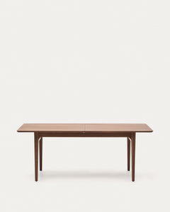 Table extensible Elan placage et noyer massif 200 (260) x 100 cm FSC Mix Credi