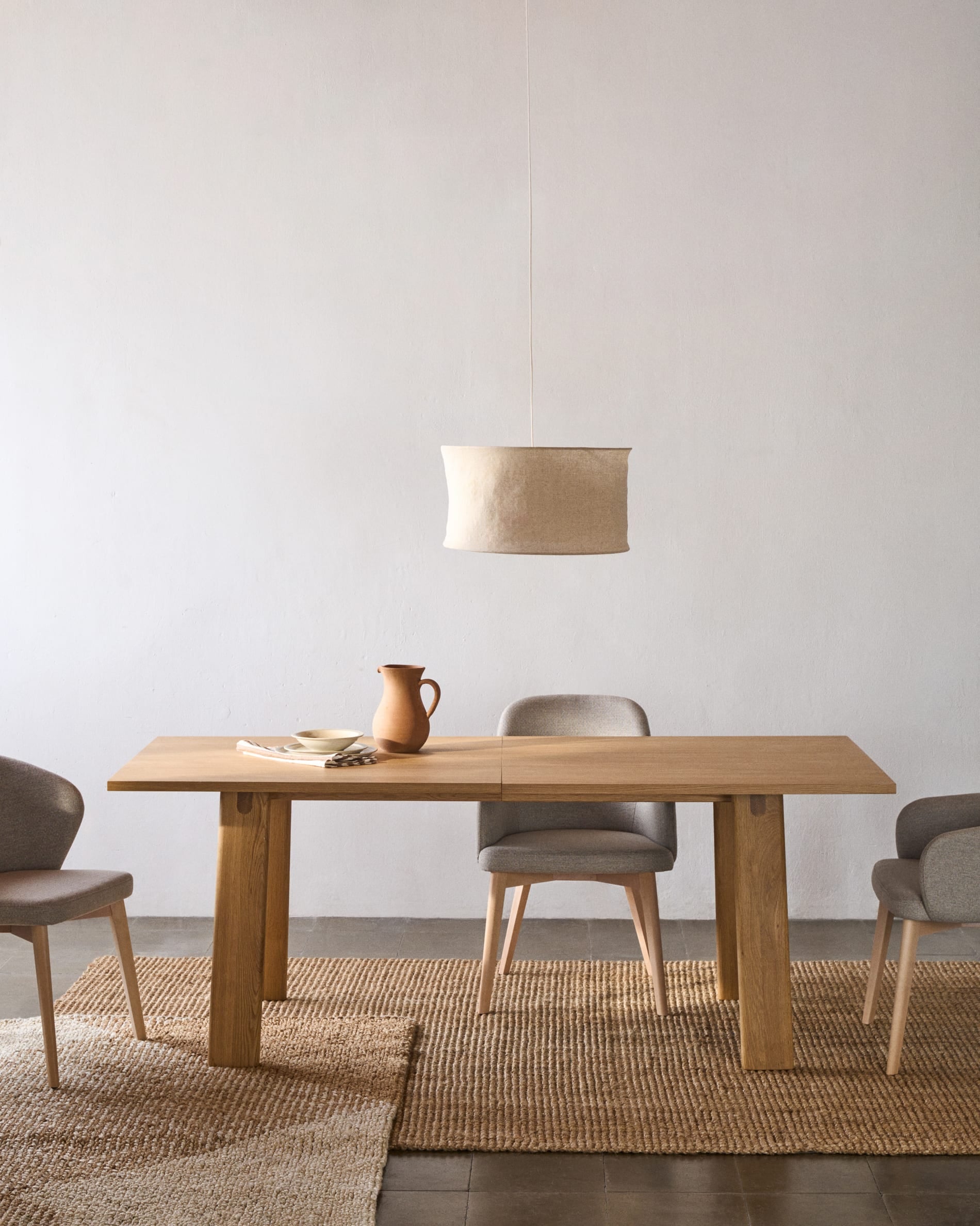 Arlen extag table veneer and solid oak with walnut finish 200 (250) x 95 cm f