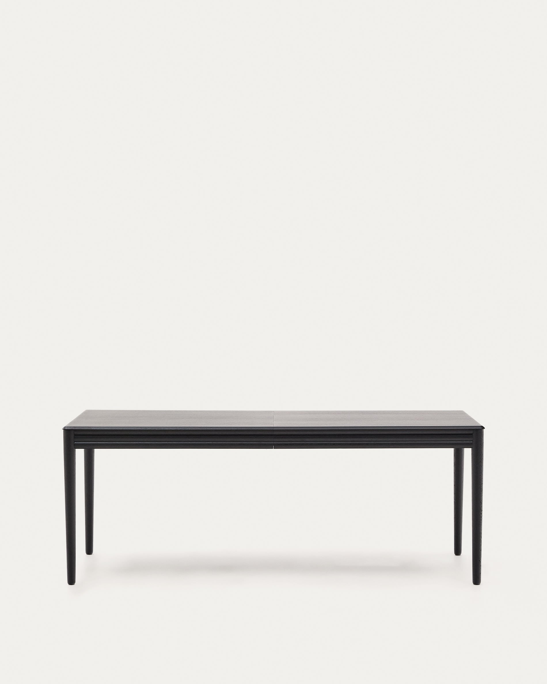 Extendable table Lenon oak veneer and solid black 200(280)x90cm FSC Mix Credit