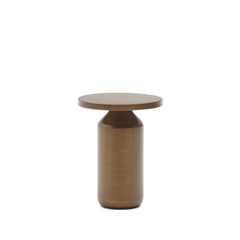 Table d'appoint Malya en métal finition cuivre Ø 40,5 cm