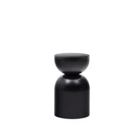 Tavolino Rachell in metallo con finitura nero lucido Ø 30 cm
