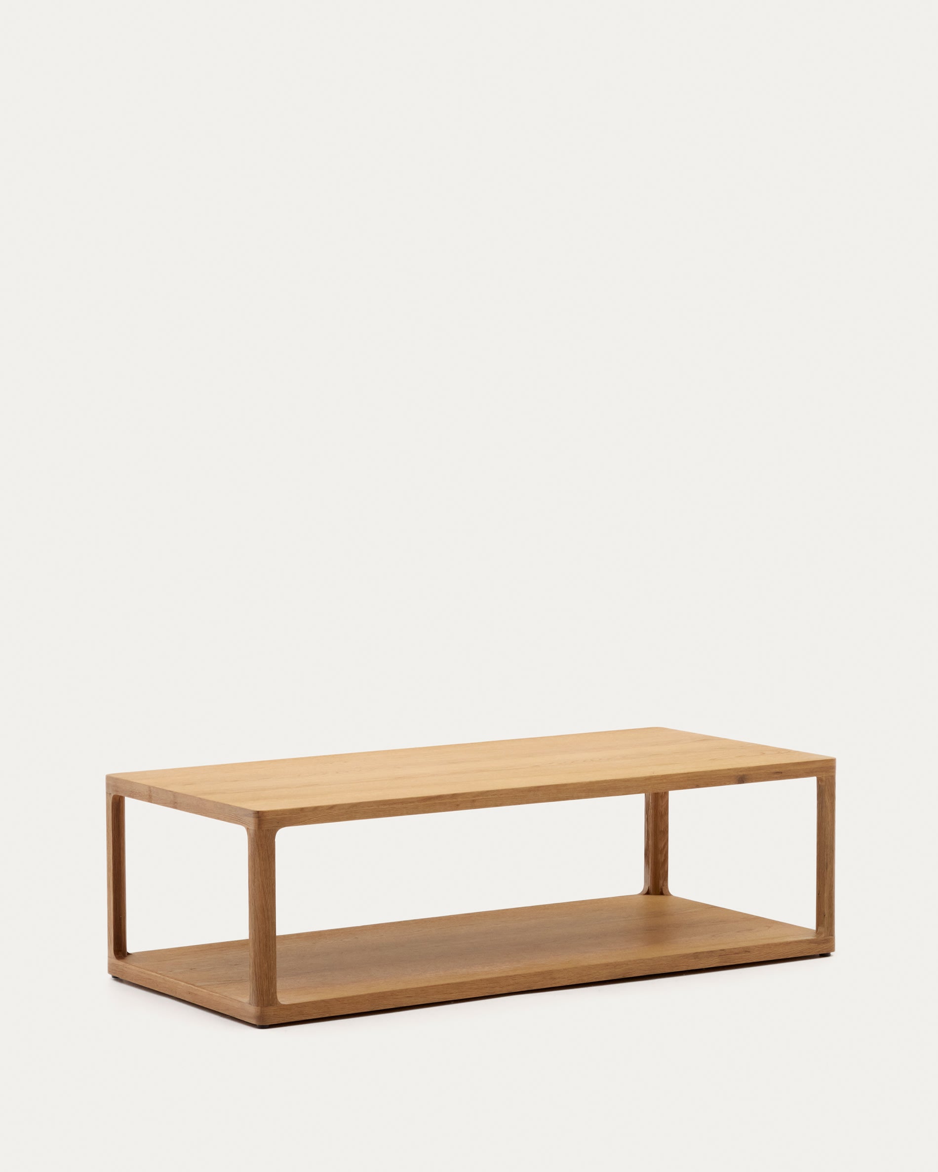 Moderner Maymai Couchtisch aus Eichenholz, 140 x 65 cm, von Kave Home – perfekt für ein stilvolles und gemütliches Wohnambiente.