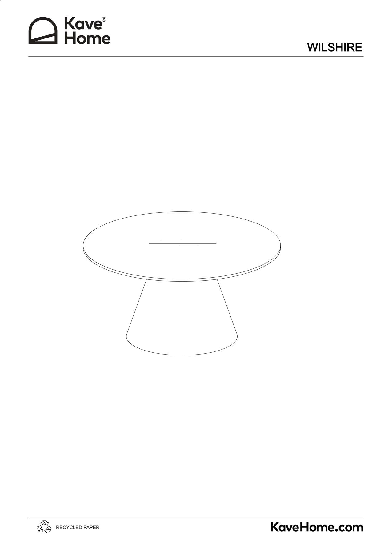 Wilshire Couchtisch aus gehärtetem Milchglas und Stahl matt terracottafarben lackiert Ø80 cm in Terrakotta präsentiert im Onlineshop von KAQTU Design AG. Couchtisch ist von Kave Home