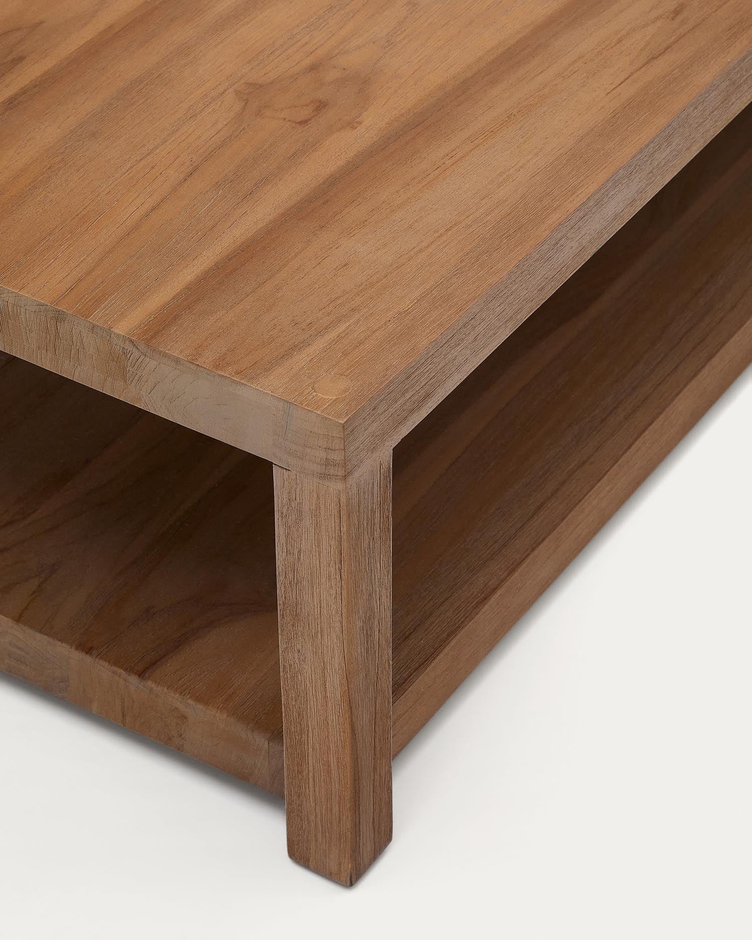 Eleganter Sashi Couchtisch aus massivem Teakholz, 150 x 70 cm, von Kave Home – robust, stilvoll und zeitlos für Ihr Wohnzimmer.