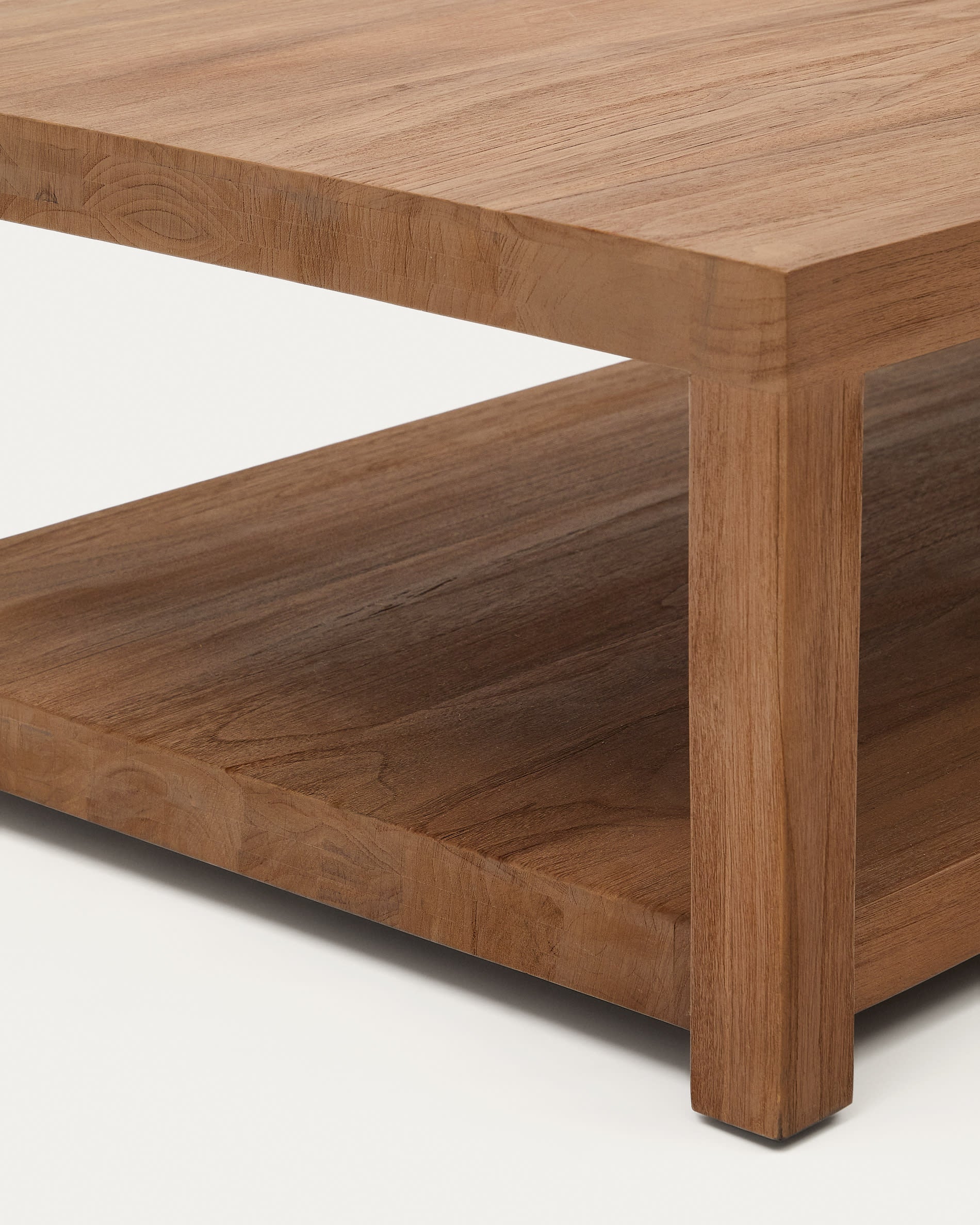 Eleganter Sashi Couchtisch aus massivem Teakholz, 150 x 70 cm, von Kave Home – robust, stilvoll und ideal für Ihr Zuhause.