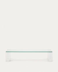 <tc>Adularia</tc> coffee table in transparent tempered glass 140 x 60 cm