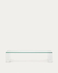 <tc>Adularia</tc> coffee table in transparent tempered glass 140 x 60 cm
