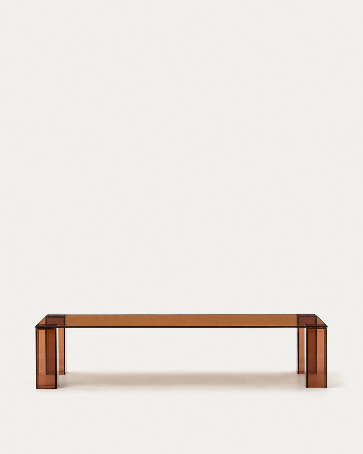Couchtisch Adularia aus braunem gehärtetem Glas 140 x 60 cm in Braun präsentiert im Onlineshop von KAQTU Design AG. Couchtisch ist von Kave Home