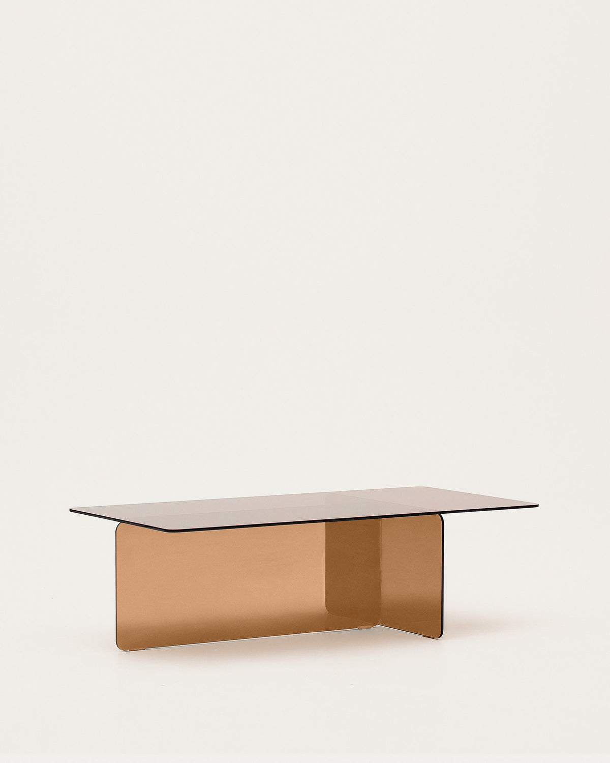 Couchtisch Zaren aus braunem gehärtetem Glas 120 x 60 cm in Braun präsentiert im Onlineshop von KAQTU Design AG. Couchtisch ist von Kave Home