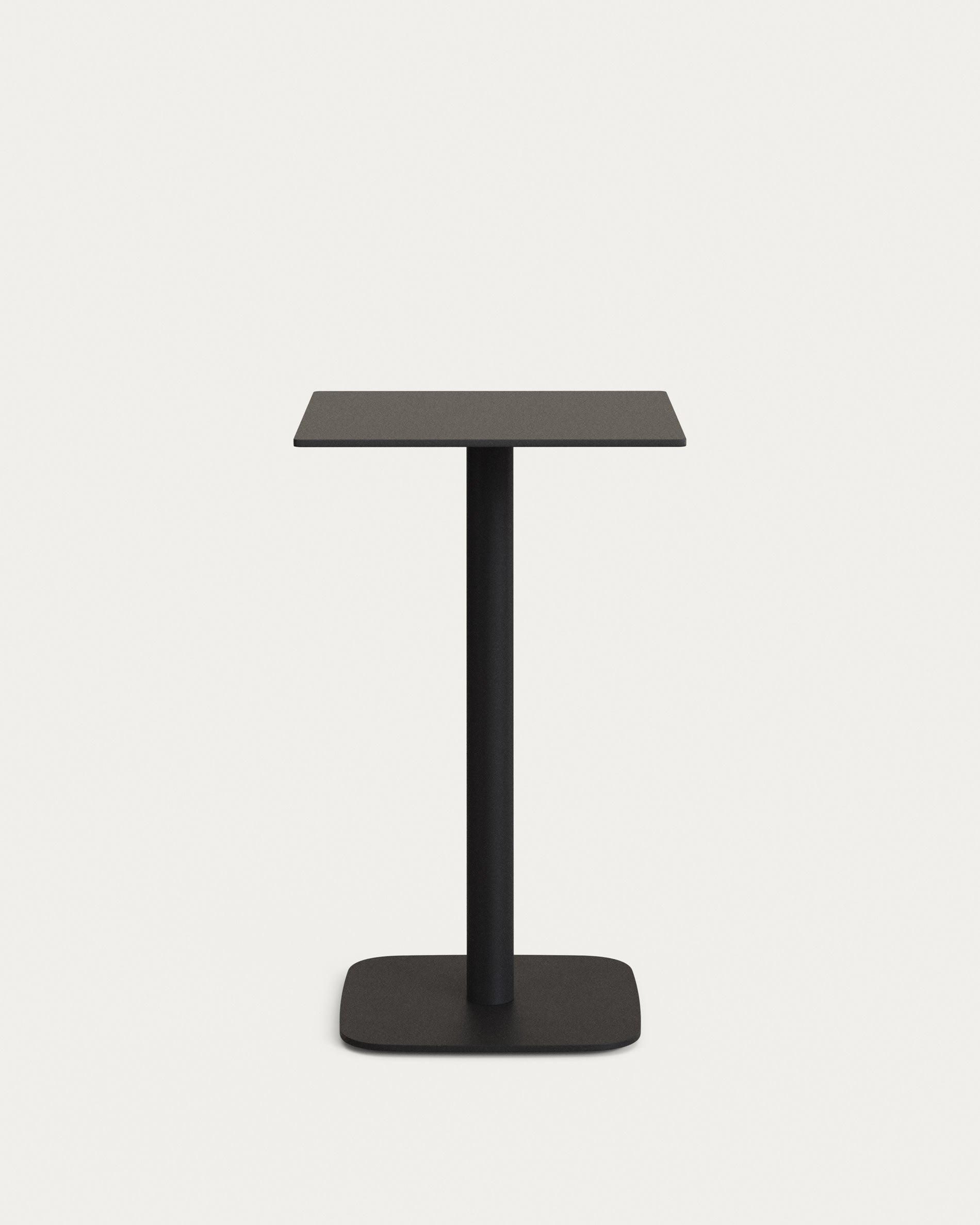 Eleganter Dina Outdoor Stehtisch in Schwarz, 60x60x96 cm, wetterfest, modular, ideal für Terrasse und Garten.