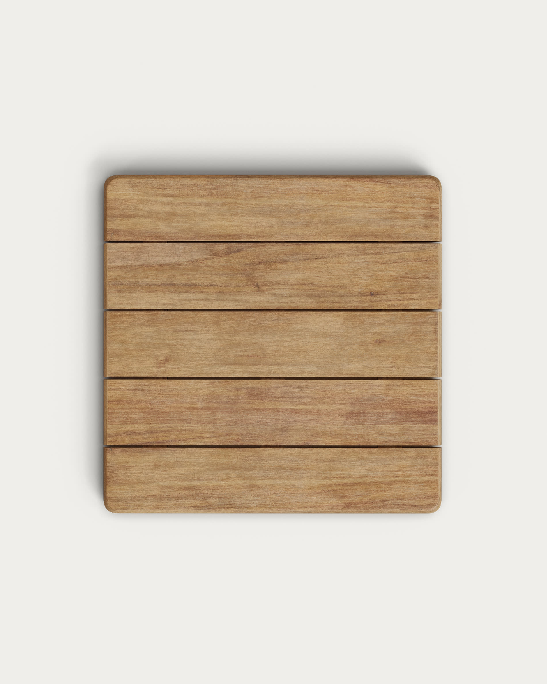 High square bar table Saura black steel acacia wood with natural FI FSC 100
