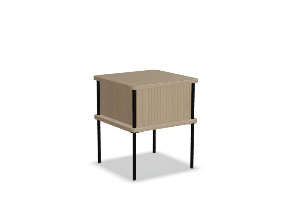 Maya MY04 Nachttisch von Tamo in warmem Holzdesign mit Schublade, schlichten Linien und moderner, wohnlicher Optik
