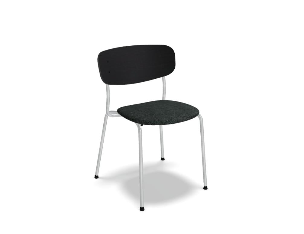 Polstersessel Splot SPLF02 von Tamo in elegantem, dunkelgrauen Stoff, niedrige Armlehnen, gerundete Rückence, komfortable Sitzfläche – modernes Design für Wohnzimmer