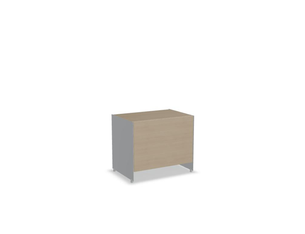 Aloox ALX60C Büroschrank von Tamo mit Holzfronten, offenem Regalfach und modernem Stauraumdesign