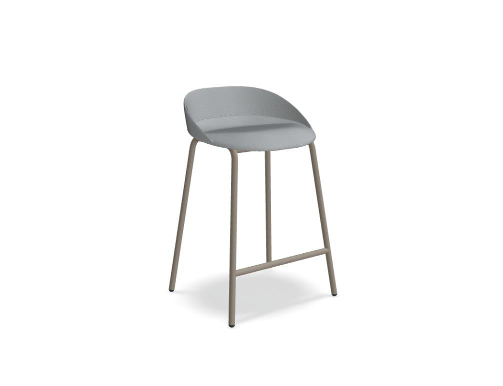 Team TE11HF - Barhocker gespolstert in Khaki präsentiert im Onlineshop von KAQTU Design AG. Outdoor-Barstuhl ist von Mdd