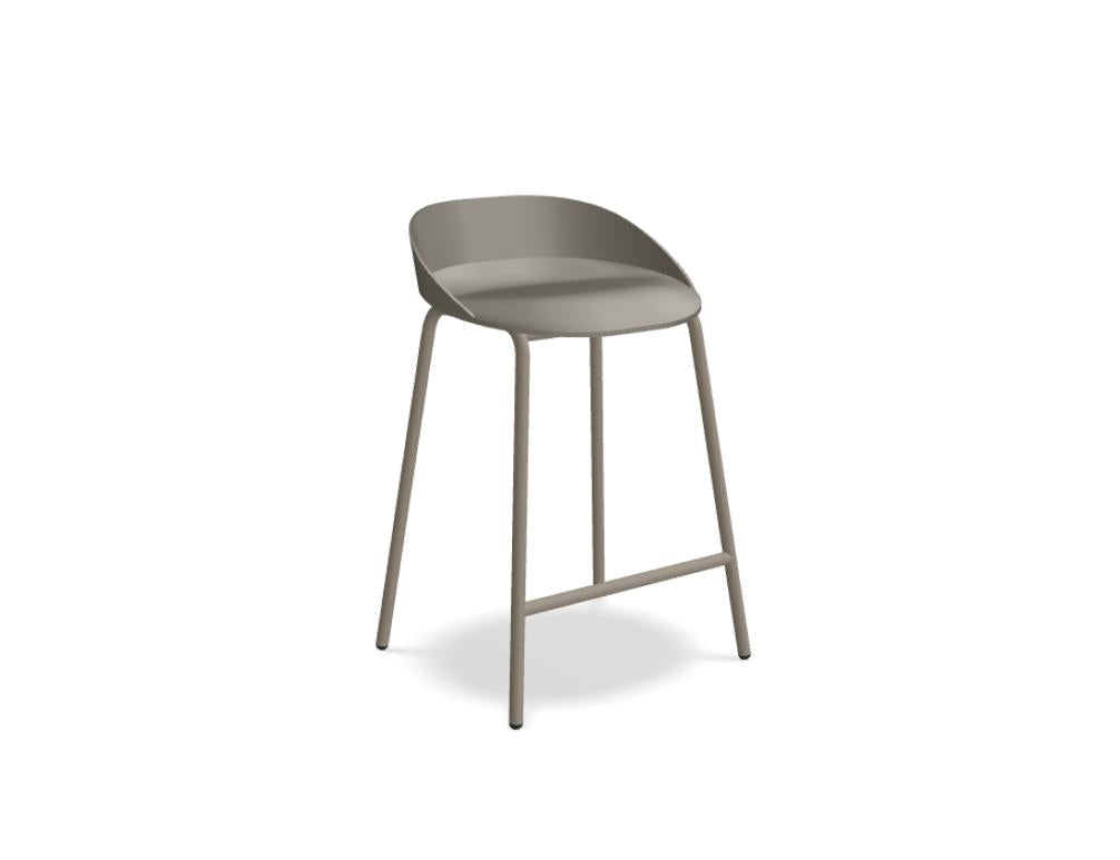 Team TE11H - Barhocker Kunststoff in Gelb präsentiert im Onlineshop von KAQTU Design AG. Outdoor-Barstuhl ist von Mdd