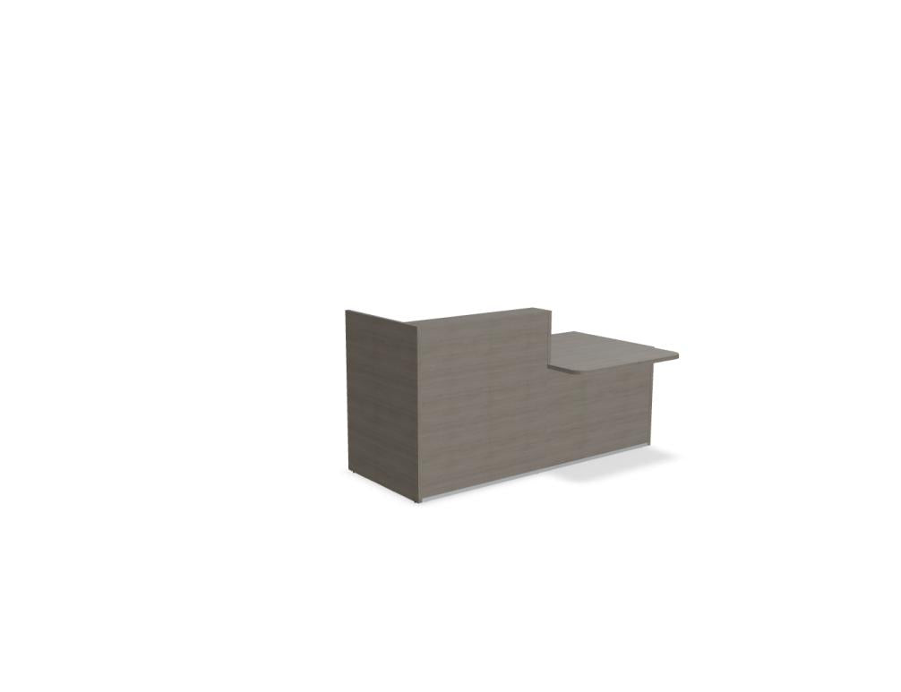 Tera TRA136P - modulare Empfangstheke in Eiche Grau präsentiert im Onlineshop von KAQTU Design AG. Empfangsdesk ist von Mdd