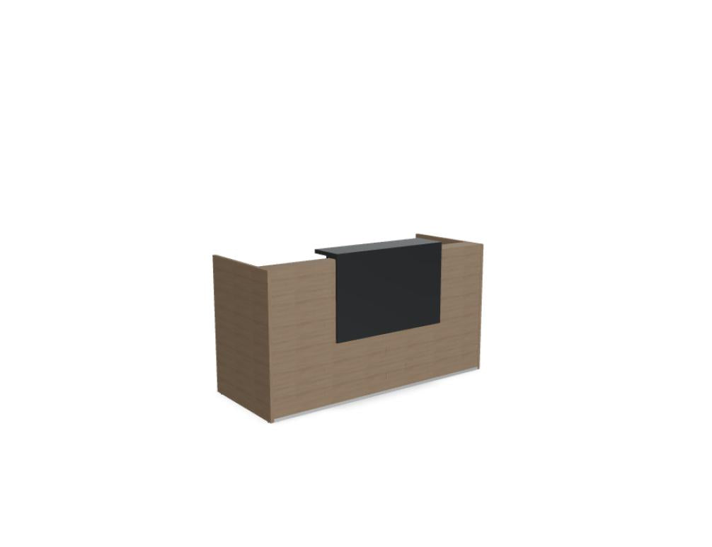 Tera TRA18 - modulare Empfangstheke in Eiche Grau präsentiert im Onlineshop von KAQTU Design AG. Empfangsdesk ist von Mdd