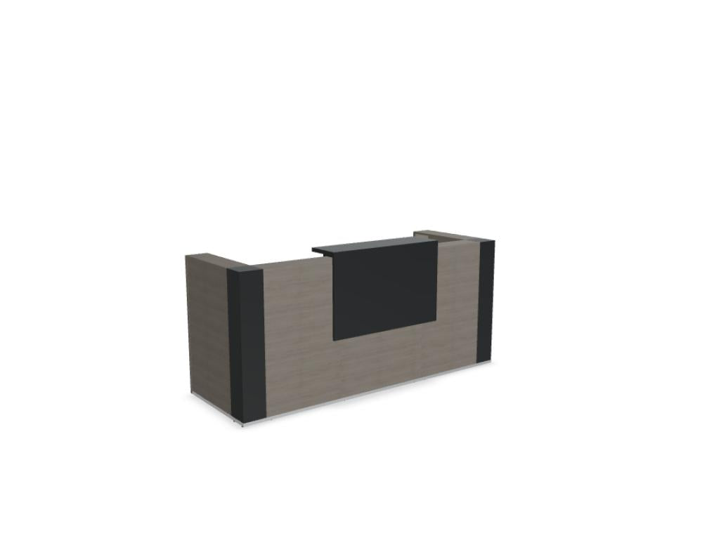 Tera TRA21 - modulare Empfangstheke in Eiche Grau präsentiert im Onlineshop von KAQTU Design AG. Empfangsdesk ist von Mdd
