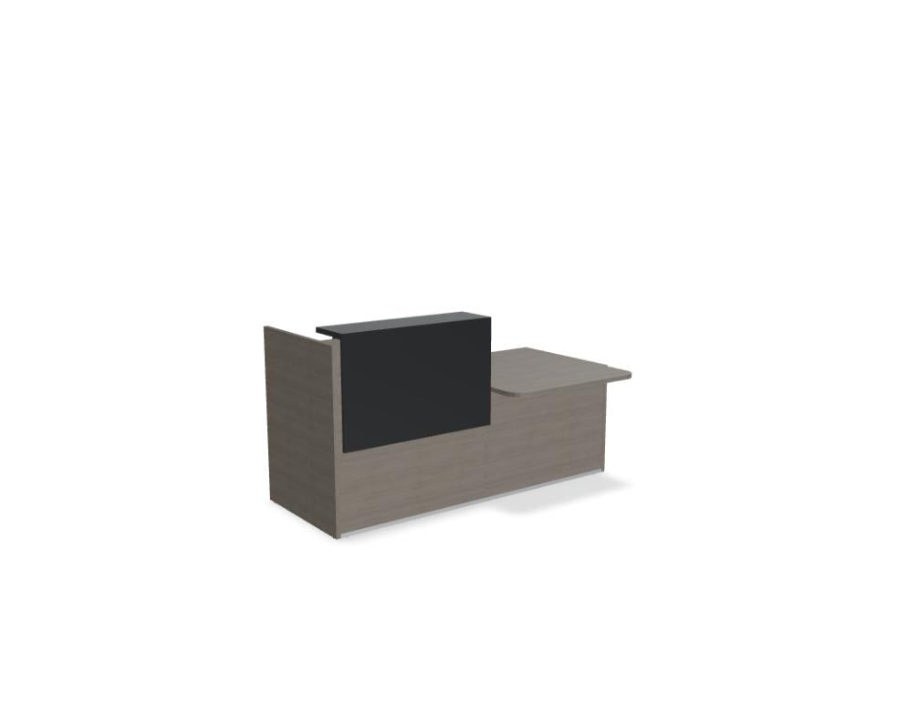 Tera TRA36P - modulare Empfangstheke in Eiche Grau präsentiert im Onlineshop von KAQTU Design AG. Empfangsdesk ist von Mdd