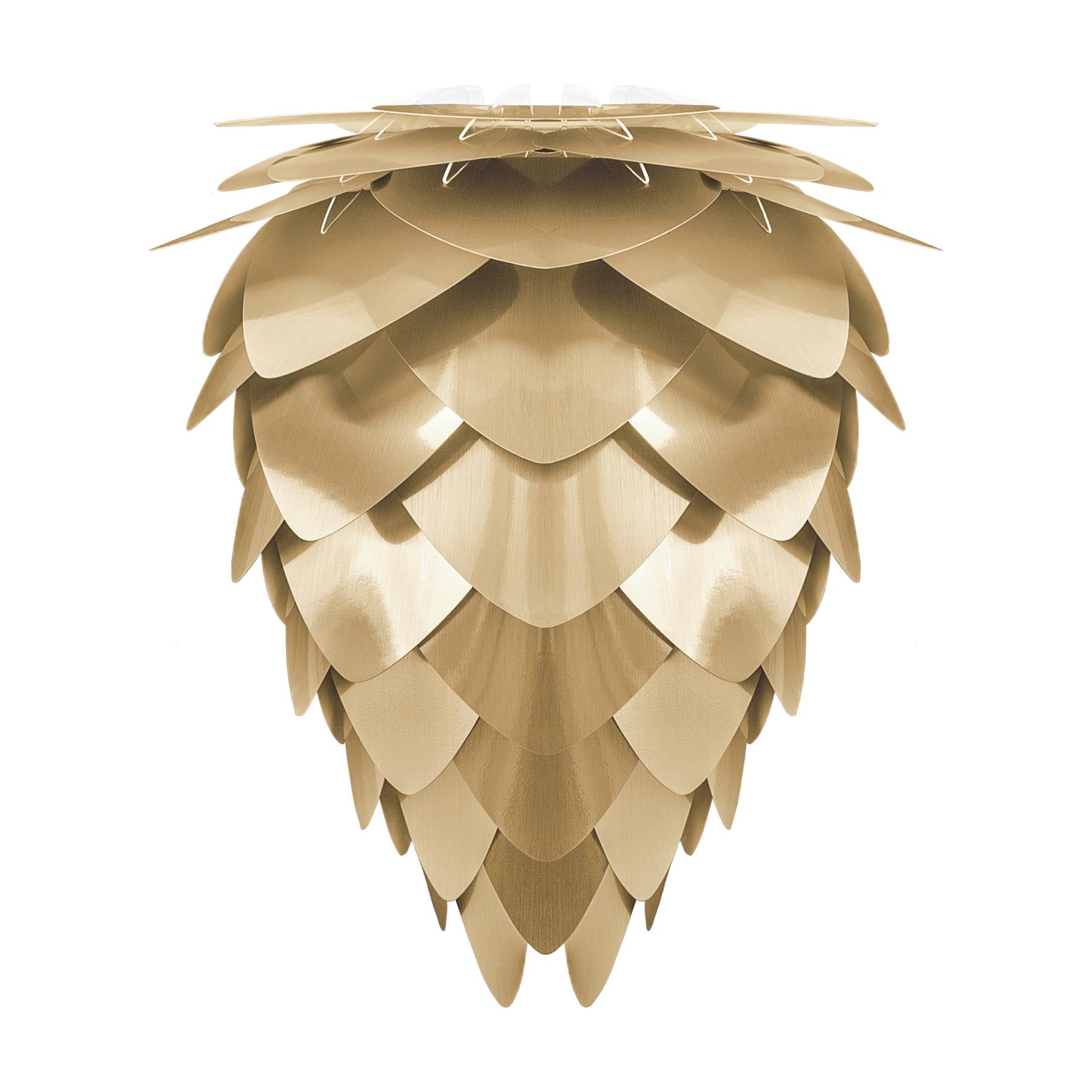 Conia Pendellampe in Brushed Brass präsentiert im Onlineshop von KAQTU Design AG. Lampenschirm ist von Umage