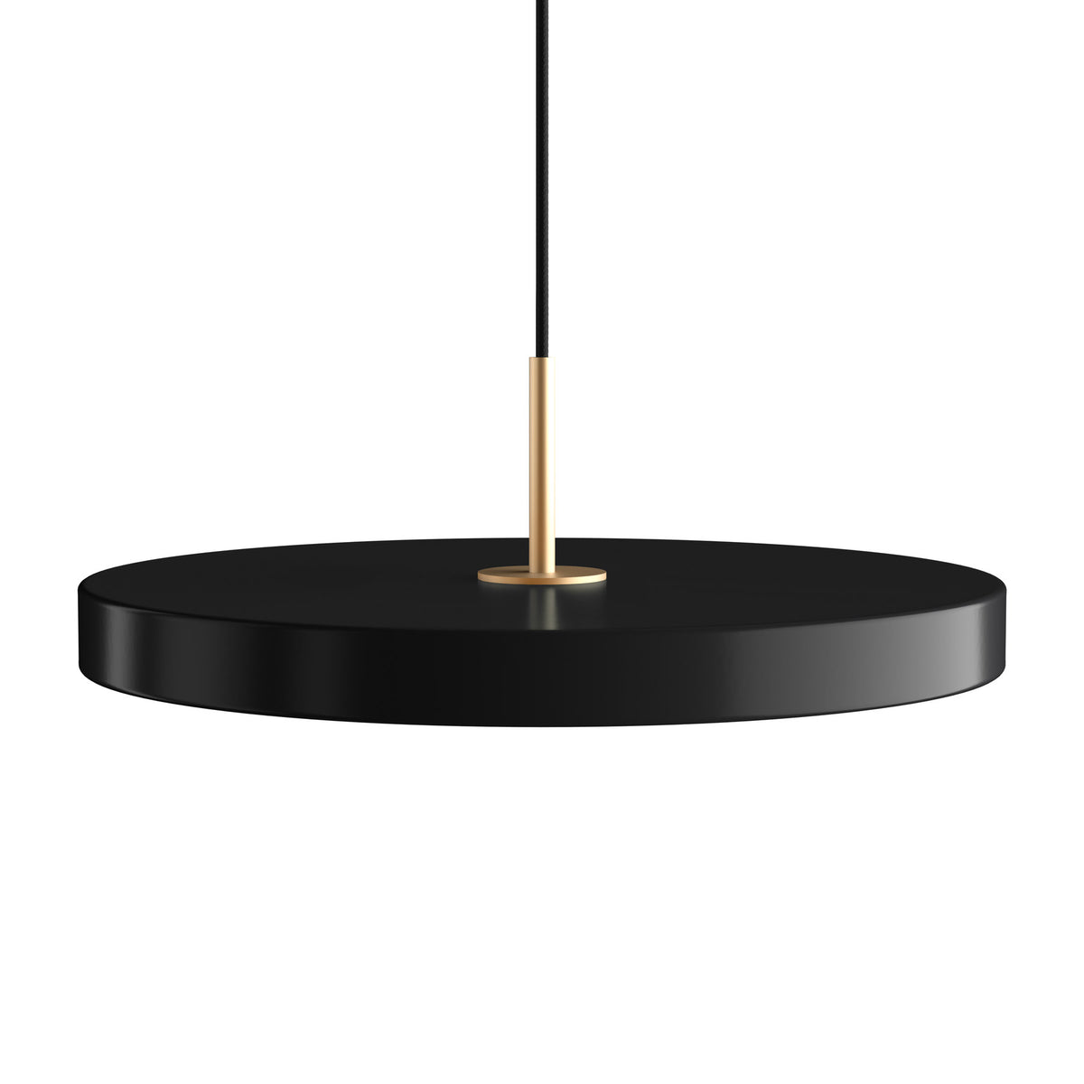 Weisse runde Pendelleuchte Asteria Medium von Umage aus Stahl, Aluminium und Acryl