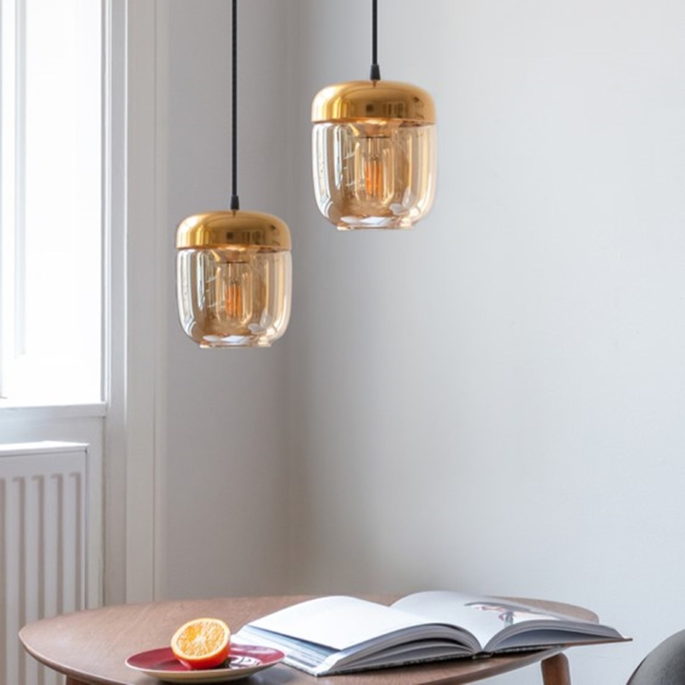 Acorn Lampenschirm in Amber Brass präsentiert im Onlineshop von KAQTU Design AG. Lampenschirm ist von Umage