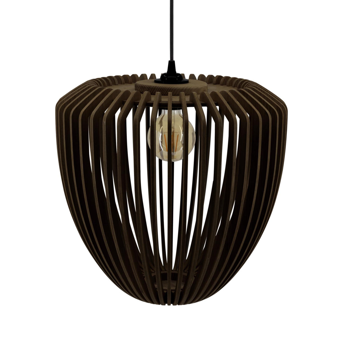 Clava Wood Lampenschirm in Dark Oak präsentiert im Onlineshop von KAQTU Design AG. Pendelleuchte ist von Umage