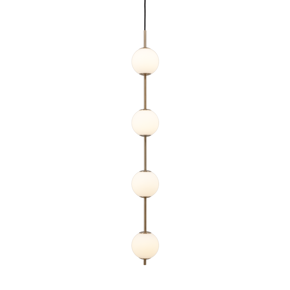 Audrey Pendellampe 4er in Messing präsentiert im Onlineshop von KAQTU Design AG. Pendelleuchte ist von Umage
