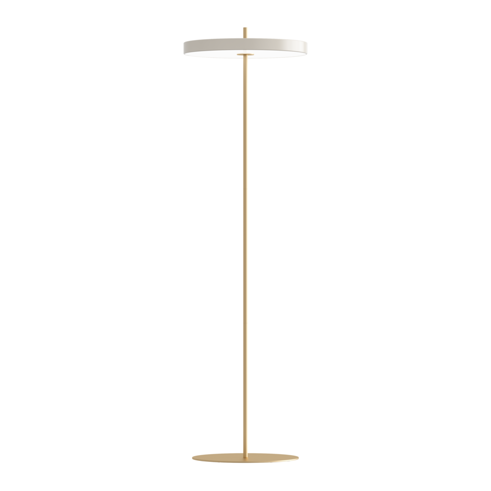 Moderne Asteria Stehleuchte in edlem Pearl White, perfektes Lichtobjekt für gemütliche Ecken und stilvolle Einrichtung.