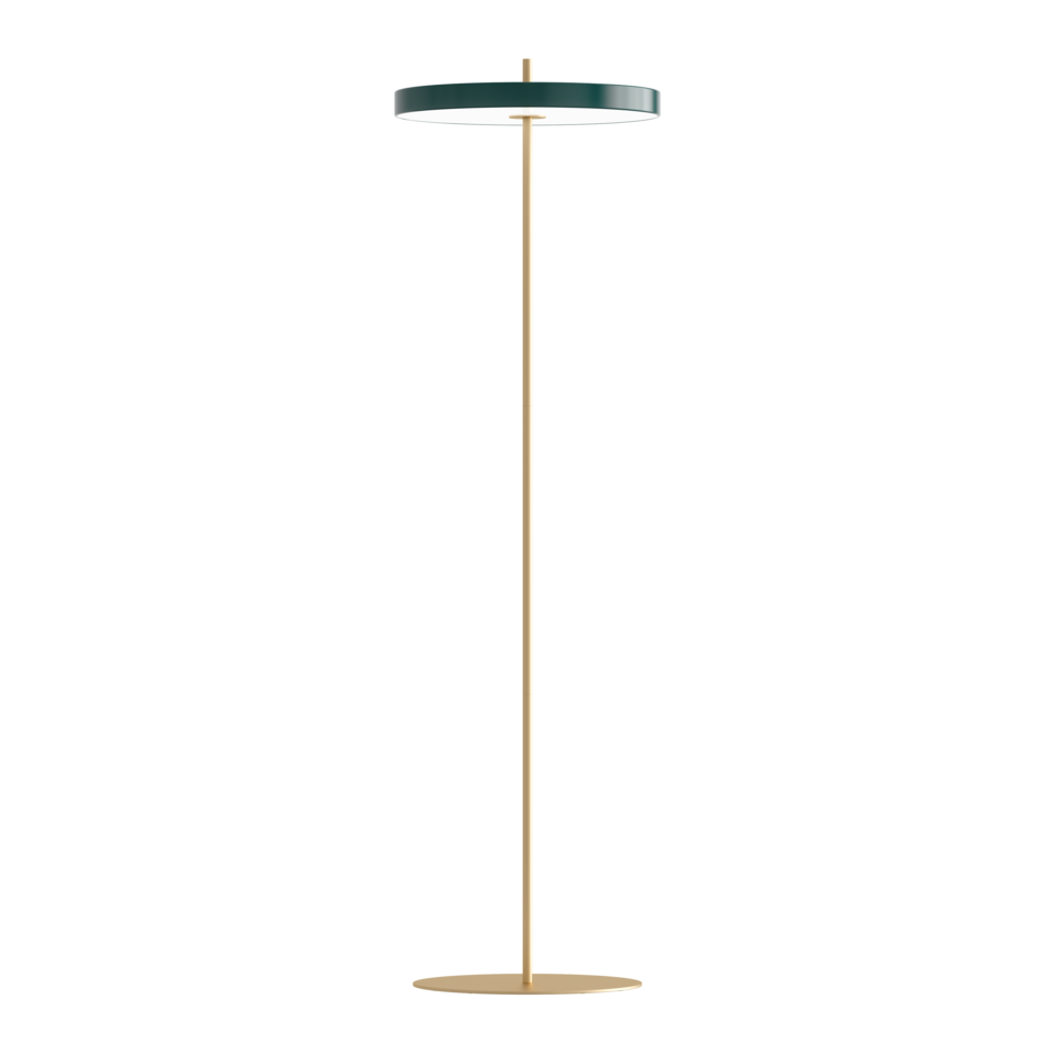 Moderne Asteria Stehleuchte in sattem Forest Green, perfektes Lichtobjekt für einladende Wohnräume und stilvolle Einrichtungselemente.