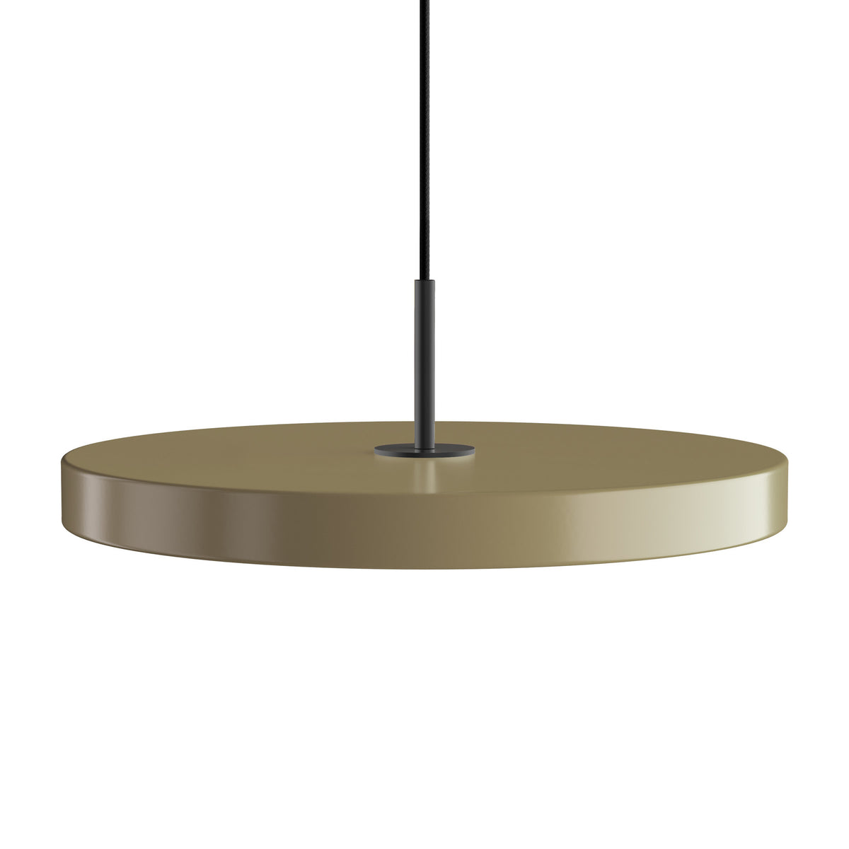 Weisse runde Pendelleuchte Asteria Medium von Umage aus Stahl, Aluminium und Acryl