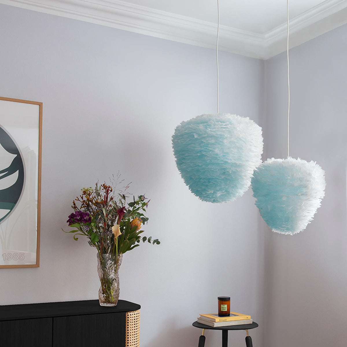 Eos Evia in Light Blue präsentiert im Onlineshop von KAQTU Design AG. Pendelleuchte ist von Umage