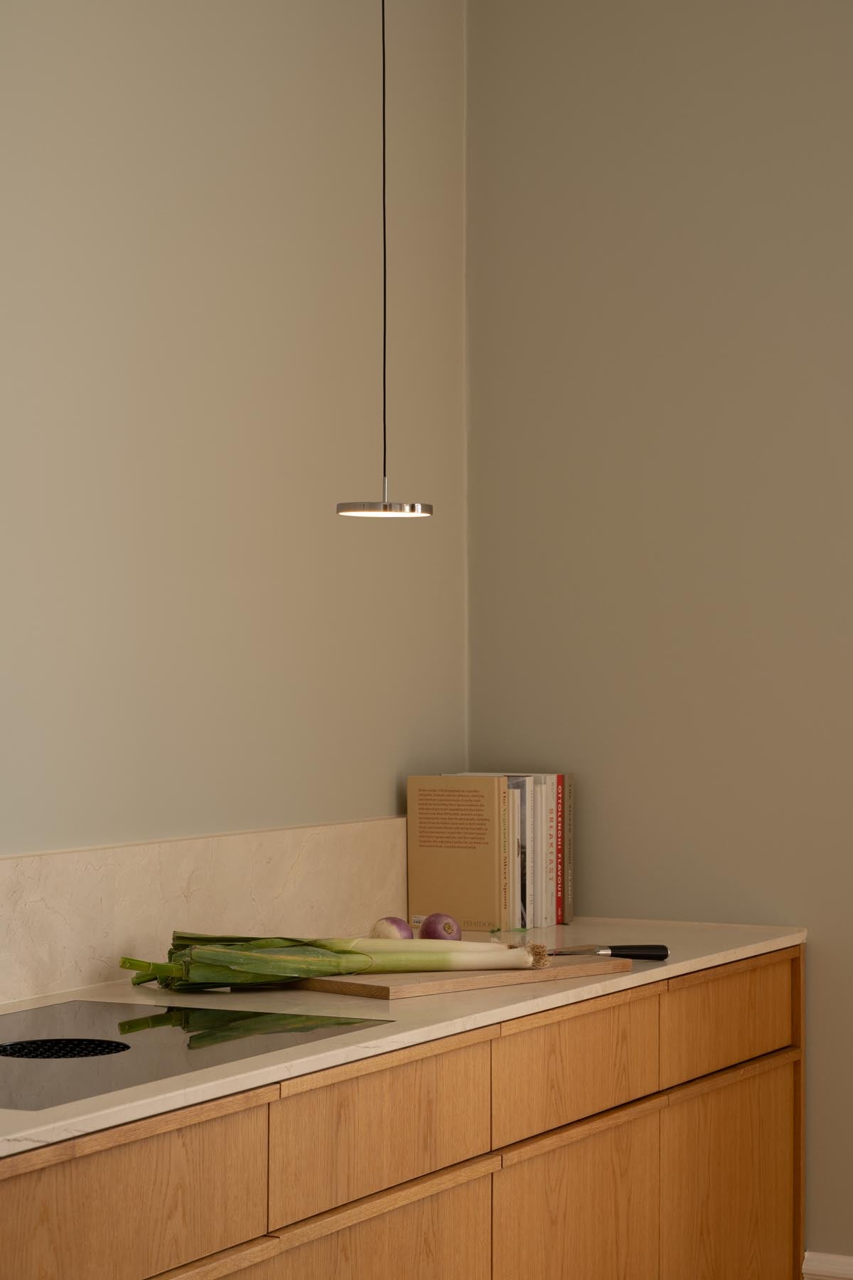 Elegante Asteria Micro Pendelleuchte aus poliertem Stahl, ideal für stilvolle Innenräume und moderne Beleuchtungslösungen.
