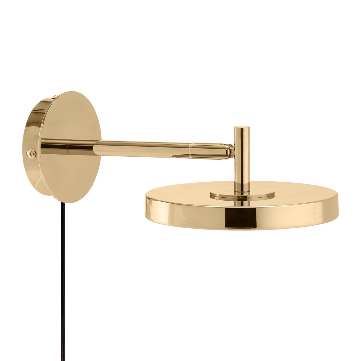 Asteria Wandleuchte short mit Kabel in Polished Brass präsentiert im Onlineshop von KAQTU Design AG. Wandleuchte ist von Umage